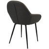 Lumisource Clubhouse Dining Chair in Black with Grey Vintage Faux Leather, PK 2 DC-CLB BK+GY2